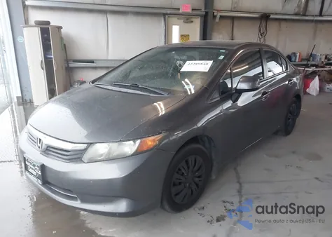 2012 Honda Civic Lx z USA, uszkodzony, nr VIN 2HGFB2F52CH586379